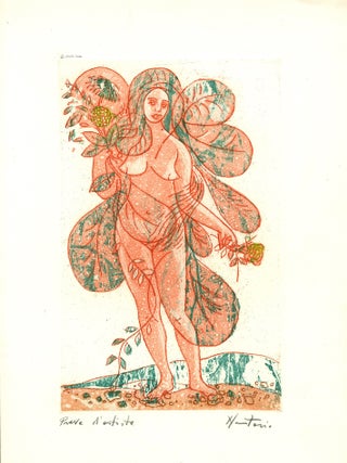 Leaves of Love- Orange Lady (plus a signed and numbered trial proof after cancellation of Mermaid); Two proof prints.