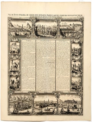 1687 Vue de Tunis d'Alger & de Gigeri. Henri Abraham Châtelain