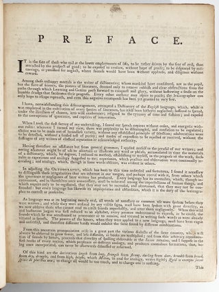 A Dictionary of the English Language; In Which the Words are Deduced From Their Originals and Illustrated In Their Different Significant By Examples From the Best Writers. To Which are Prefixed a History of the Language and an English Grammar
