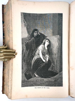 Jesus of Nazareth; His life and Teachings; Founded on the Four Gospels, and illustrated by reference to the manner, customs, religious beliefs, and political institutions of his times. With designs by Doré, De Laroche, Fenn, and others.