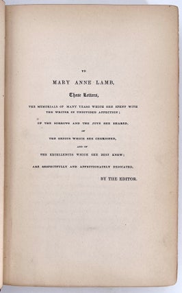 The Letters of Charles Lamb, with a Sketch of His Life