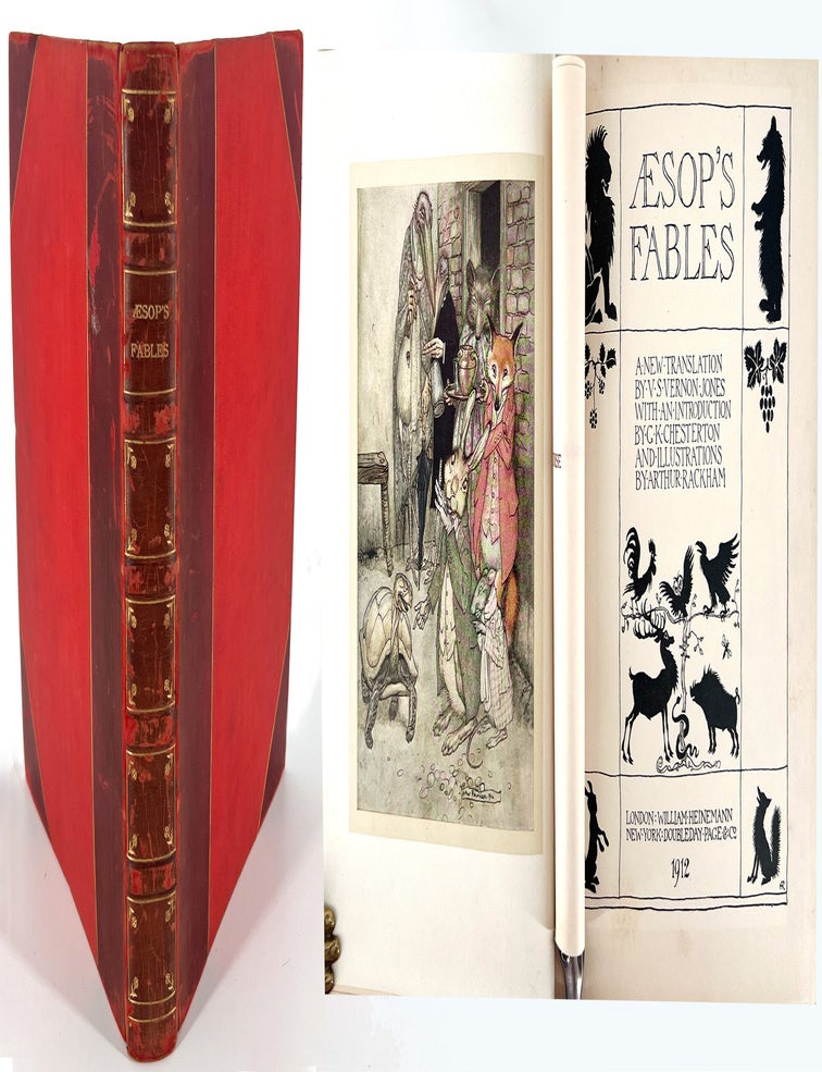 1744 Aesop's Fables; A new translation by V.S. Vernon Jones. With an introduction by G.K. Chesterton and illustrations by Arthur Rackham. Aesop / Arthur Rackham.