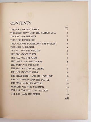 Aesop's Fables; A new translation by V.S. Vernon Jones. With an introduction by G.K. Chesterton and illustrations by Arthur Rackham