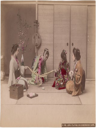 1776 Japan, Girls Playing on Konkonchiki Game. Original Photograph / Photographer Unattributed