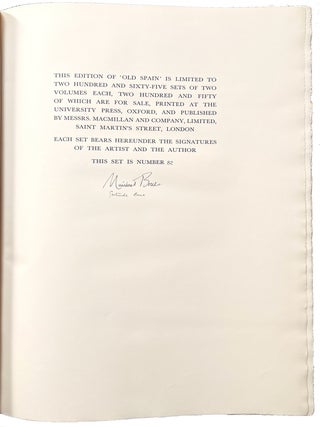 Old Spain; Drawings by Muirhead Bone, Descriptions by Gertrude Bone