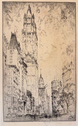 1895 Woolworth Building. Joseph Pennell