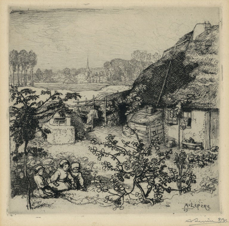 191 Le Nid de Pauvres, Vendee (shelter for the Poor, Vendee). Auguste Lepère.