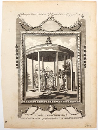 1964 A Japanese Temple; One plate from A new and complete collection of voyages and travels...