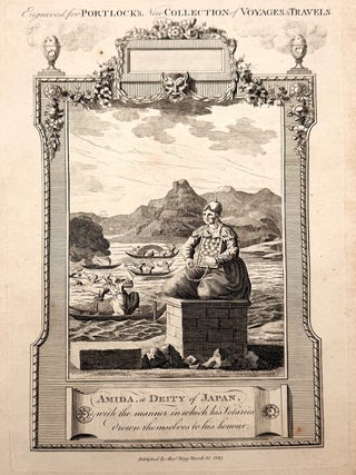 1968 Amida, a Deity of Japan; One plate from A new and complete collection of voyages and travels...