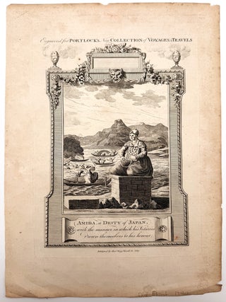 Amida, a Deity of Japan; One plate from A new and complete collection of voyages and travels containing all that have been remarkable from the earliest period to the present time Volume 1.