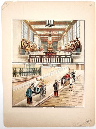 1973 Chinese Conveyance & Interior of a Temple Shanghai. 19th century English School