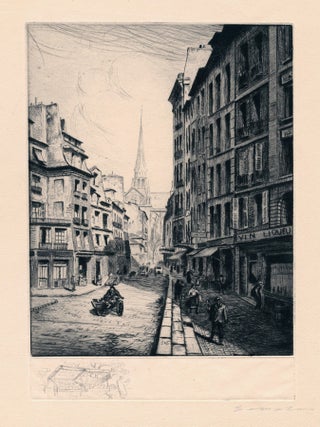 202 Chartres Cathedral from Rue du Bourg. moniker SAS Unknown Printmaker