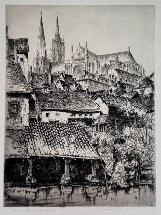 2033 Chartres; Cathedral of Notre Dame from the River. John Taylor Arms