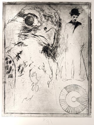 2089 Chaplin and Red Tailed Hawk. Donald Saff