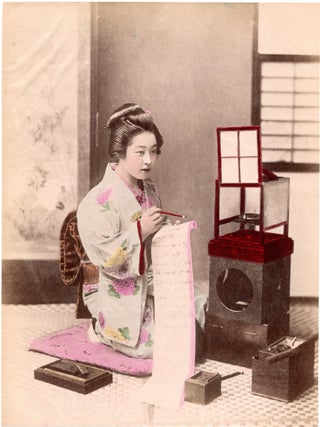 2120 Japan – Writing Letter (Letter Writer). Kusakabe Kimbei / Original Photograph