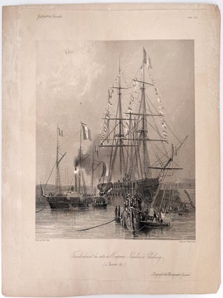 2163 Transbombardment des vestes de l'Empereur Napoléon à Cherbourg. Louis-Jules Arnout, after