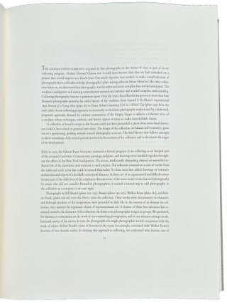 Photographs from the Collection of Gilman Paper Company; with plates by Richard Benson and foreword by Howard Gilman