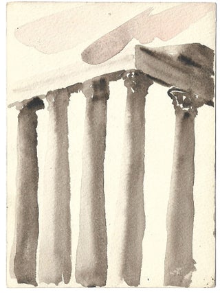 Grand Tour landscape study of the Palatine Hill, Rome