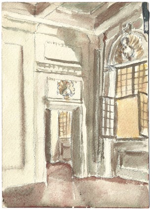 2231 A Grand Tour study of the interior of the Palazzo del Te, Mantua. English School 19th century