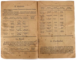 Grouping of materials relating to the 1924 Paris Olympic Games: A) Die Olympischen Spiele – Paris 1924; B) Guide to the Olympic Games Paris 1924; C) VIIIe Olympiade de Paris, l'A. B. C. des Jeux Olympiques; D) Heliogravure d'Art, Paris, série 2.