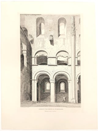 Abbey Church of Jumièges. Elevation and parts of the nave.