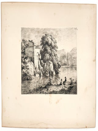 View on the Banks of River Ain; Les Bords de la rivière d'Ain