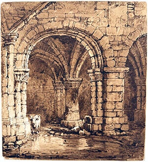 The Crypt at Kirkstall Abbey, Yorkshire