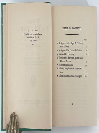 What Dare I Think?; The Challenge of Modern Science To Human Action & Belief. Including the Henry La Barre Jayne Foundation Lectures (Philadelphia) for 1931