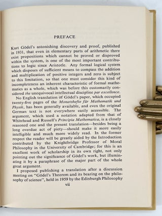 On Formally Undecidable Propositions of Principia Mathematica and Related Systems; Translated by B. Meltzer.