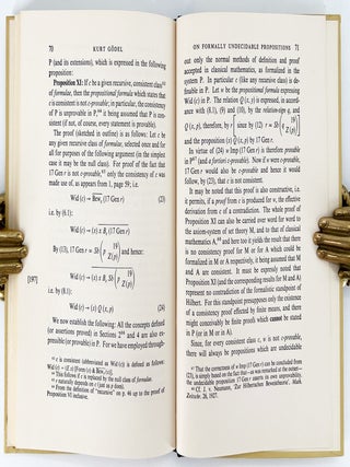 On Formally Undecidable Propositions of Principia Mathematica and Related Systems; Translated by B. Meltzer.
