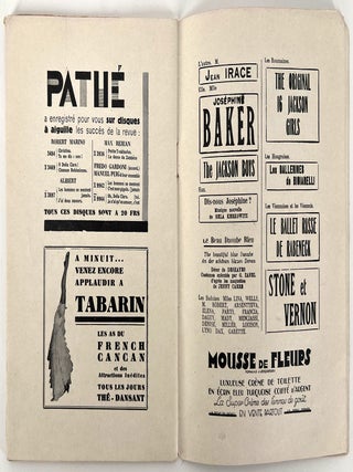 Casino de Paris: La Revue de Paris qui Remue / Josephine Baker Cover Design; en 2 actes et 25 tableaus. Production 1930-31