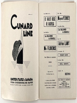 Casino de Paris: La Revue de Paris qui Remue / Josephine Baker Cover Design; en 2 actes et 25 tableaus. Production 1930-31