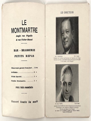 Casino de Paris: La Revue de Paris qui Remue / Josephine Baker Cover Design; en 2 actes et 25 tableaus. Production 1930-31