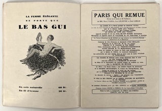 Casino de Paris: La Revue de Paris qui Remue / Josephine Baker Cover Design; en 2 actes et 25 tableaus. Production 1930-31