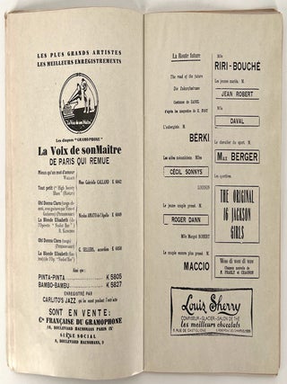 Casino de Paris: La Revue de Paris qui Remue / Josephine Baker Cover Design; en 2 actes et 25 tableaus. Production 1930-31