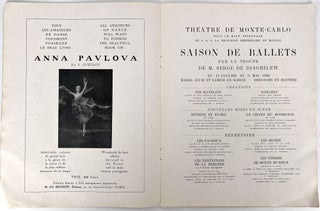 Théâtre De Monte-Carlo. Programme Officiel. Saison de Ballets par La Troupe de M. Serge De Diaghilew Du 17 Janvier au 9 Mai 1926