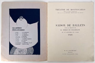 Théâtre De Monte-Carlo. Programme Officiel. Saison de Ballets par La Troupe de M. Serge De Diaghilew Du 17 Janvier au 9 Mai 1926