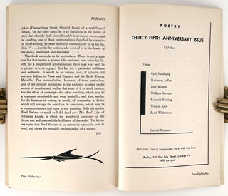 Furioso, two issues (fall and winter 1947)