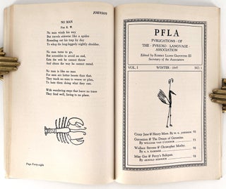 Furioso, two issues (fall and winter 1947)