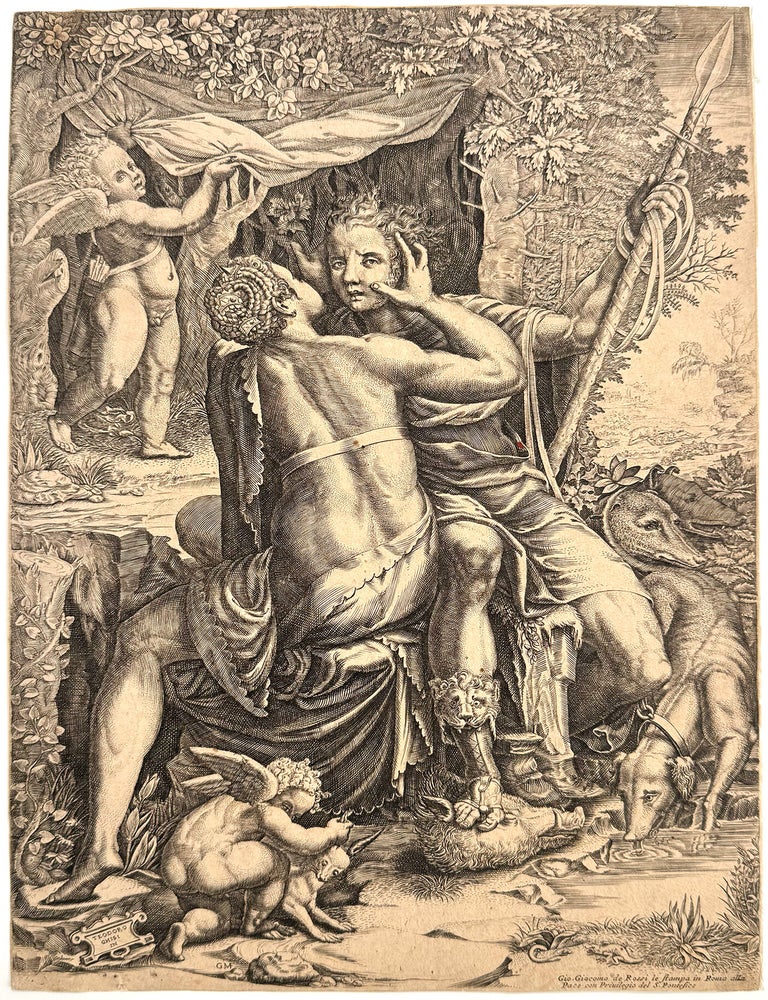 2478 Venus and Adonis. Giorgio Ghisi, after Teodoro Ghisi.