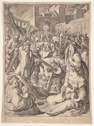 2486 Christ Bearing the Cross on the Road to Calvary; Plate 5 from the 12-part series, Passion of...