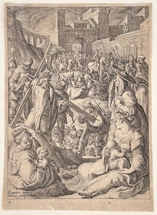 2486 Christ Bearing the Cross on the Road to Calvary; Plate 5 from the 12-part series, Passion of...