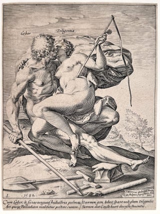 2490 Labor & Diligentia (Labor and Industry). Hendrick Goltzius