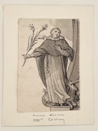 2493 Saint Anthony of Padua with a sprig of lilies. 18th Century French School
