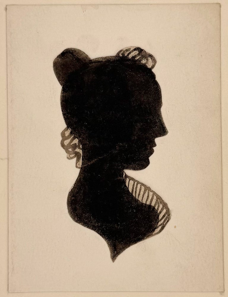 2499 Silhouette of a lady with a ruffled collar. 18th century German School.