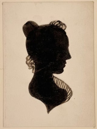 2499 Silhouette of a lady with a ruffled collar. 18th century German School