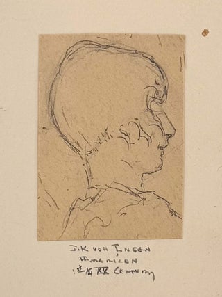 2516 Study of a woman's head in profile. Josephine K. Van Ingen, attributed to