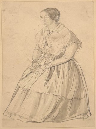 2517 Study of a seated woman. 19th century American School