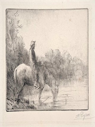 2548 Fording a River (Le gue). Alphonse Legros