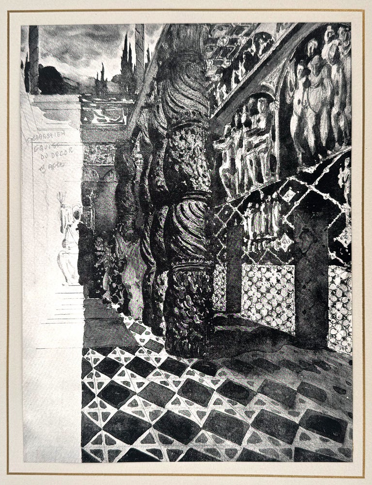 2575 A set design for Le Martyre de Saint S&eacute;bastien, Act III. L&eacute;on Bakst.